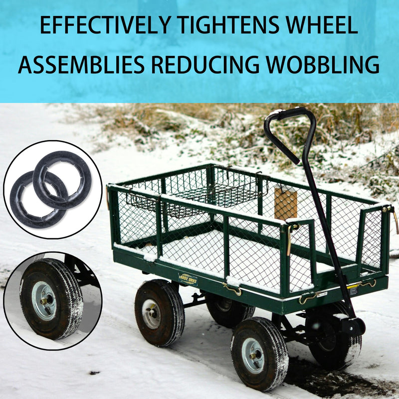 12 Pack Customized 5/8" Axle Push Nuts, Dolly Wheel Lock Washers,Fits 5/8" Dollies, Yard Trailers, and Lawn Wagons,with Oiled Phosphate Finish