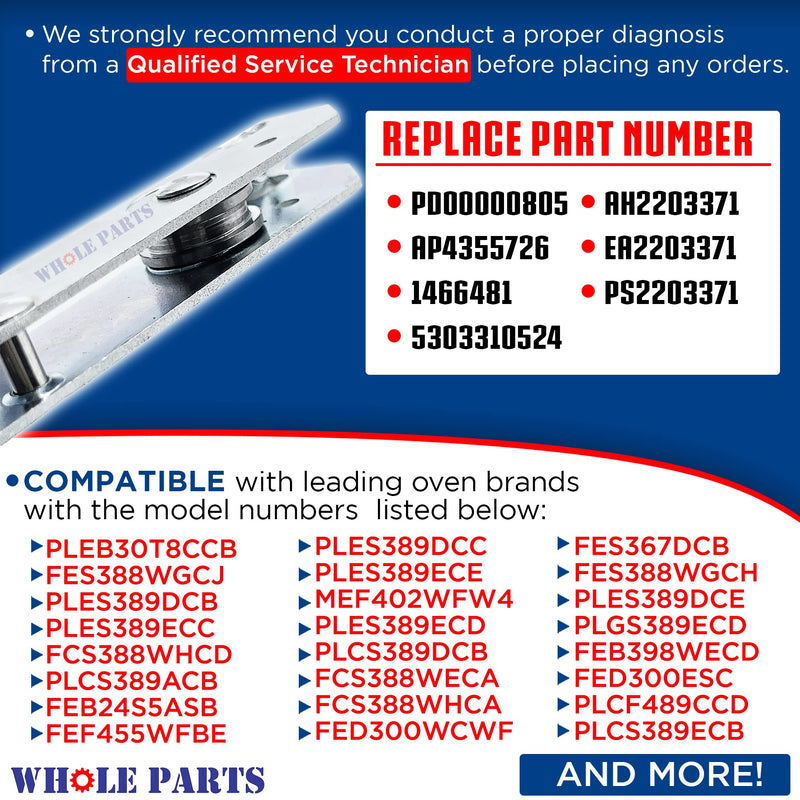 Whole Parts Range Door Hinge Receptacle Part # 318328010 - Replacement & Compatible with Some Frigidaire, Tappan, Kenmore and Sears Ranges