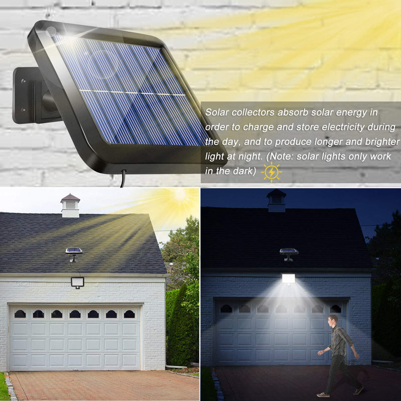 Solar Wall Lights Outdoor with Motion Sensor, Shuniu 56 LEDs Ultra Bright IP65 Waterproof Separable Solar Porch Light, 16.4 ft Cord Solar Security Light for Patio Yard Deck Garage Driveway Porch Fence 1 Pack