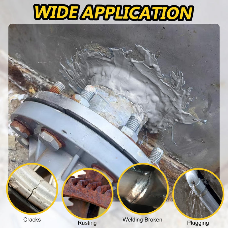 Metal Glue 100ml, High Strength Metal Epoxy Glue for Welding Stainless Steel, Galvanized Steel, Aluminum Alloy, Copper, Glass, Ceramic and DIY Craft, Sturdy, Heat-Resistant Liquid Metal Glue