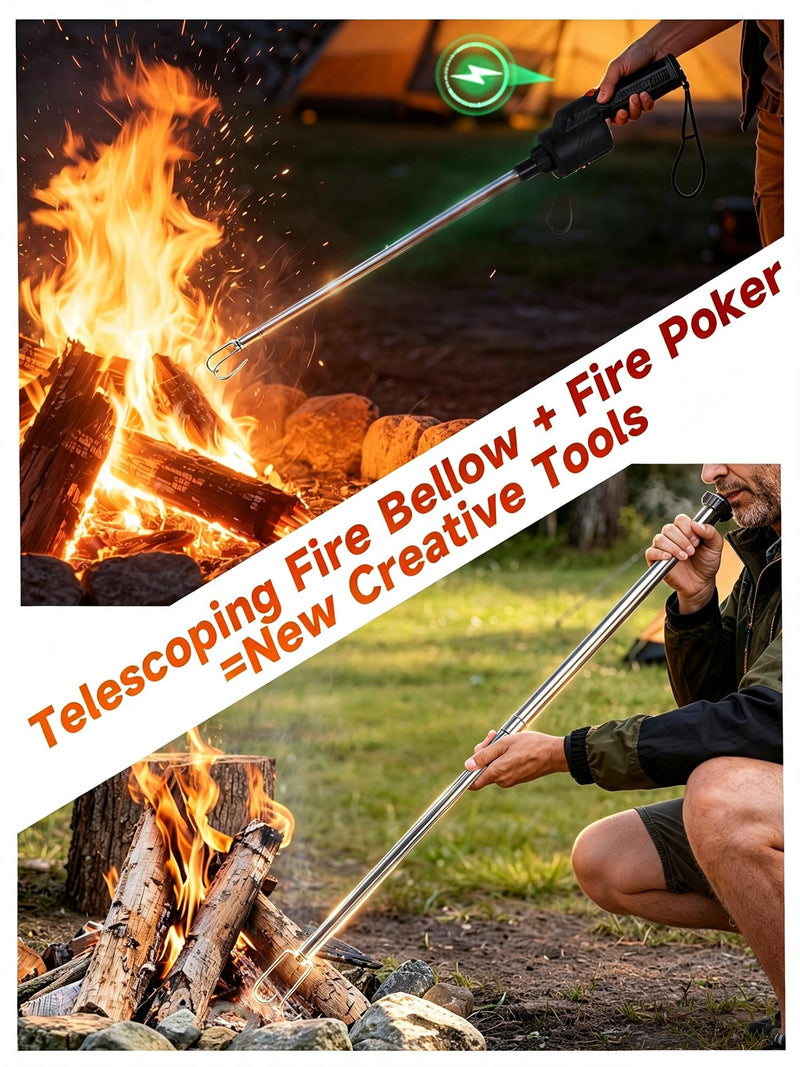 Electric Bellows, Fire Blower, Electric Fire Blower, 2 in 1 Firepit Tools