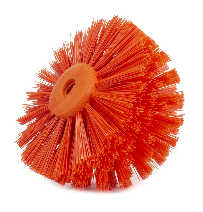 SPARTA Industrial Tank Brush Head Pipe Brush Head, Drain Brush with 3/4" Thread Hole (Handle Not Included) for Commercial Use, Plastic, 5.7 Inches, Orange 1