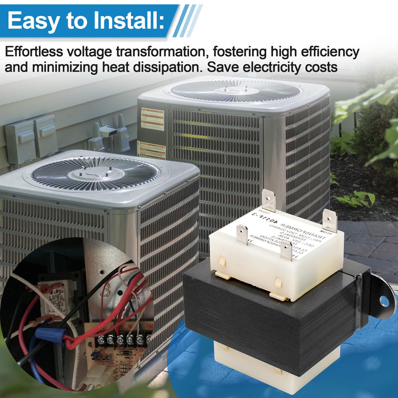 4011F-3 24V Transformer Compatible with Trane Furnaces/HVAC Equipment, 120V to 24V Transformer for Furnace HVAC Transformer 40VA, 24 Volt Furnace Transformer Replacement TRR01729 TRR00784