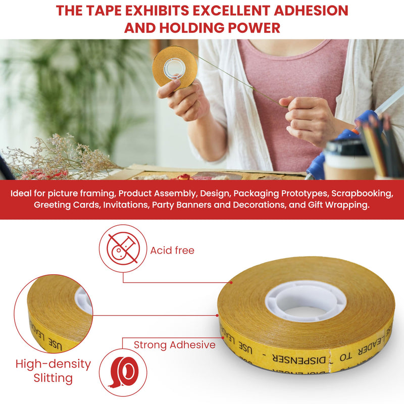 GGR Supplies T.R.U. ATG-7502 ATG Tape (Acid Free Adhesive Transfer Tape): 1/4 in. Wide x 36 yds. (Pack of 12) 1/4 in. (Pack of 12)