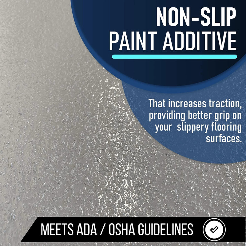 Non-Slip Paint Additive for Color Epoxy, Urethane, & Acrylic Paint - Extra Grip Anti-Skid Grit for Coatings