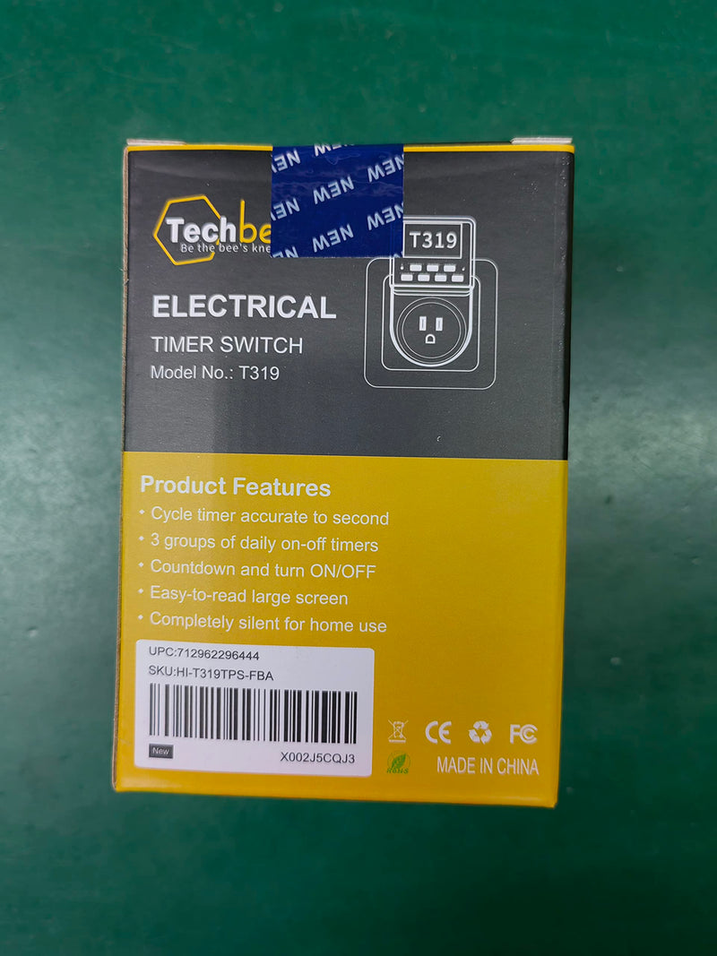 Digital Infinite Repeat Cycle Intermittent Timer Plug for Electrical Outlet, 24 Hour Programmable Indoor Timed Power Switch with Countdown Delay On and Off (120V, 15A), 1 pack