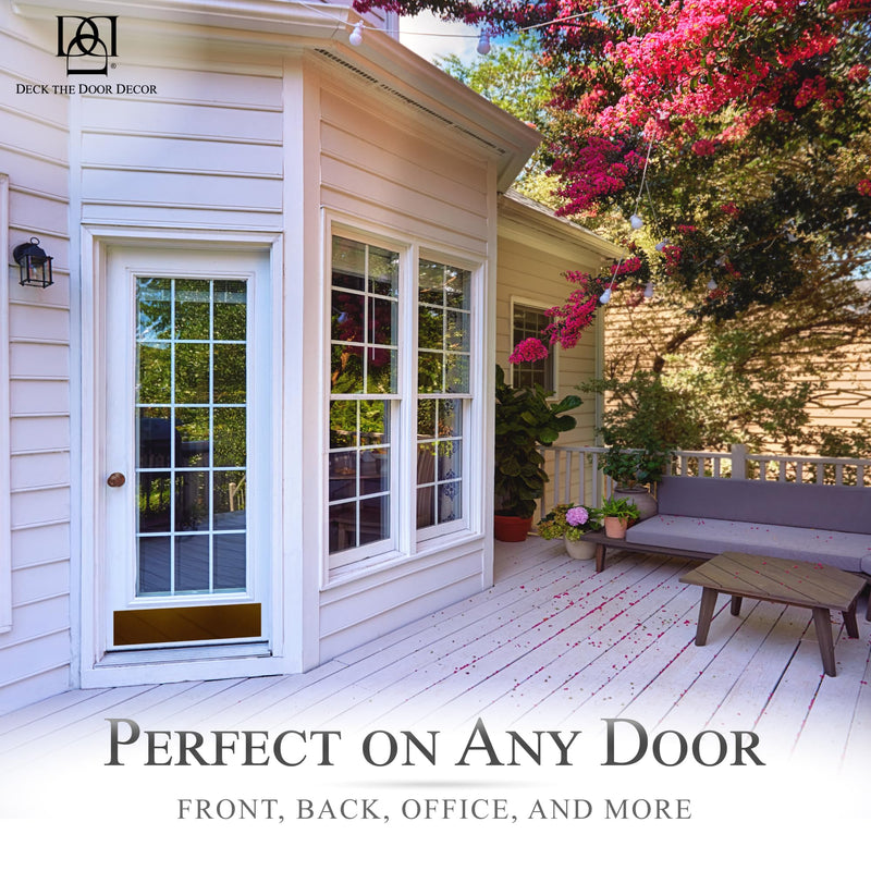 Deck the Door Decor | Door Kick Plate - Anodized Aluminum – Screw Mount – Satin Black, Satin Nickel, Shiny Brass & Oil Rubbed Bronze Finish – Many Sizes (6x30", Oil Rubbed Bronze) 6x30"