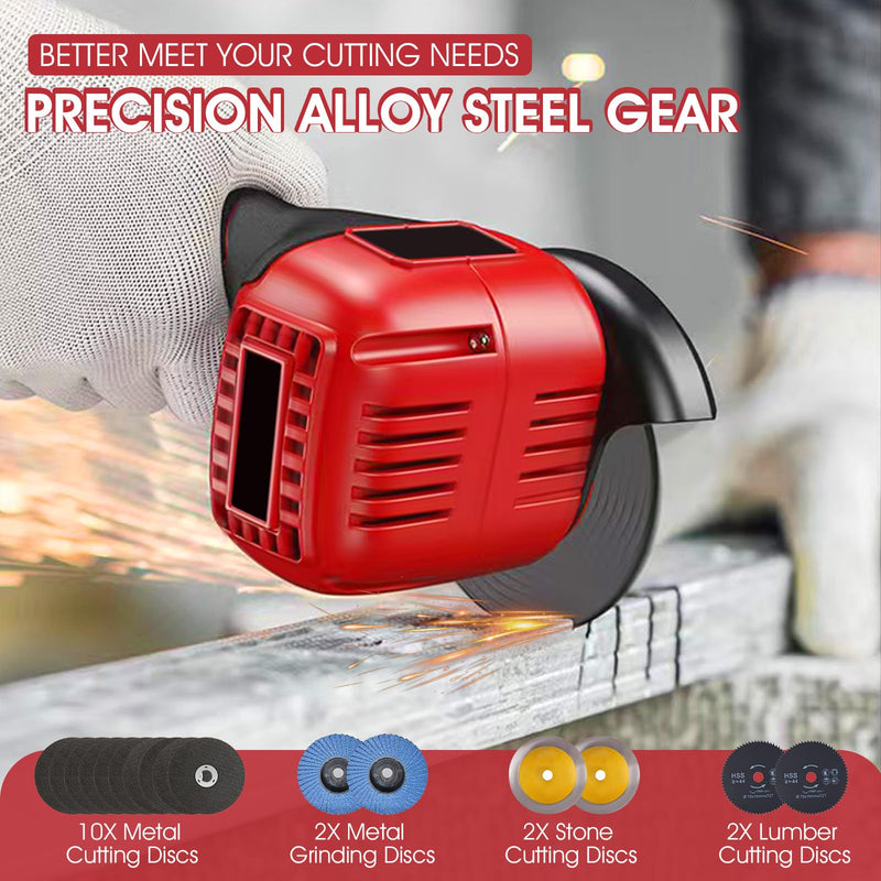 Cordless Angle Grinder kit 19500 RPM, 3 inch Mini Electric Metal Grinding