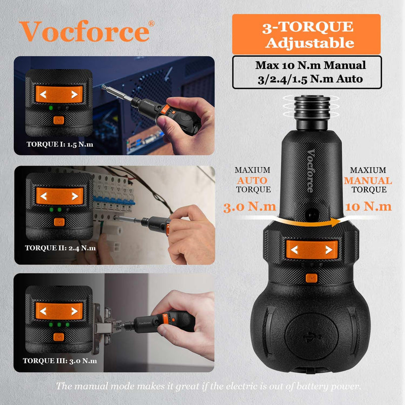 Electric Screwdriver, 5" Compact 400RPM Small Cordless Screwdriver