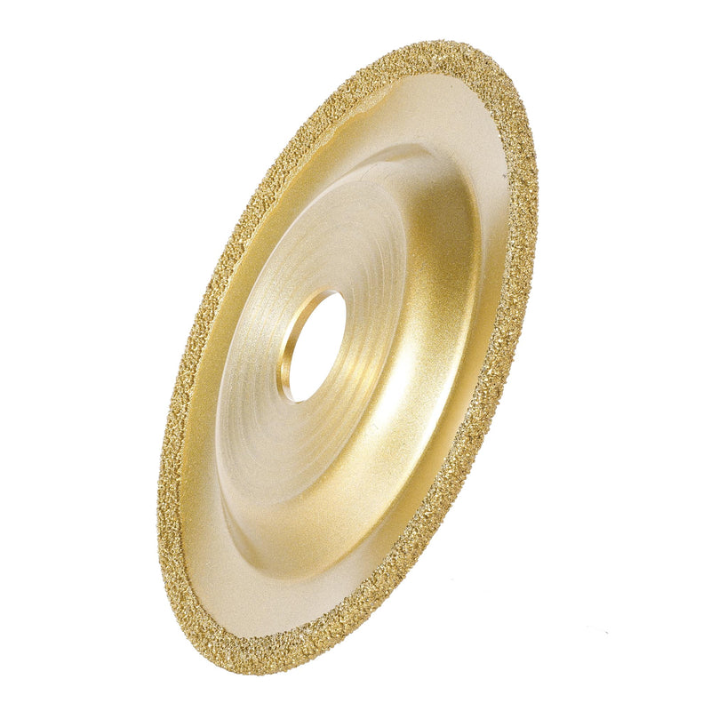 ILOVETOOL 5 Inch Diamond Grinding Cup Wheel 46 Grit Coarse | Vacuum Brazed Convex Gold Anti Rust Coating Fits 7/8 Arbor Angle Grinder 125mm (5 inch)
