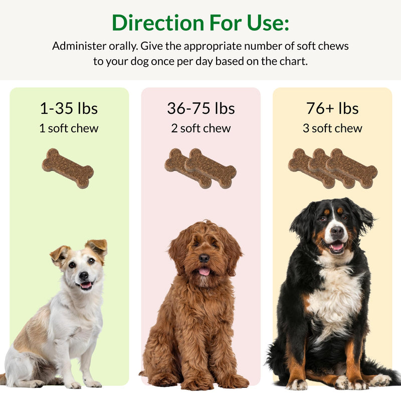 Ultimate Pet Nutrition Allergy Renew Vet-Developed Soft Chew Allergy & Immune Support for Dogs, Helps with Itching, Skin & Coat Health, 60 Count