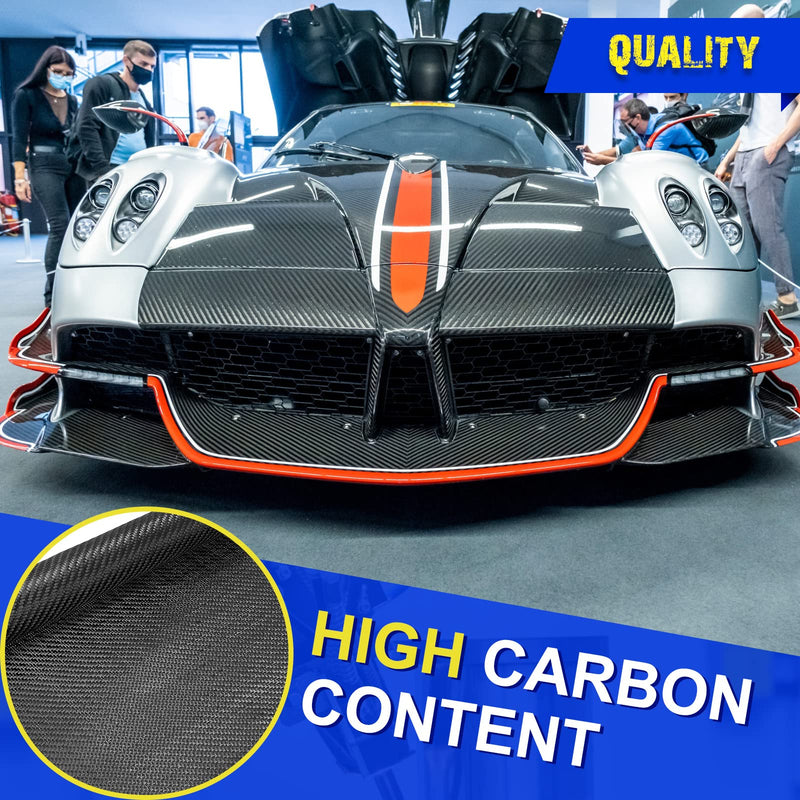 Tudomro 10ft x 12" Carbon Fiber Fabric Black Carbon Fiber Sheet Pure Cloth 2 x 2 Twill Weave-3k/220g for Cars Structural Reinforcement on Concrete Wall Basement Boat Repair(1 Roll) 1 10ft x 12"