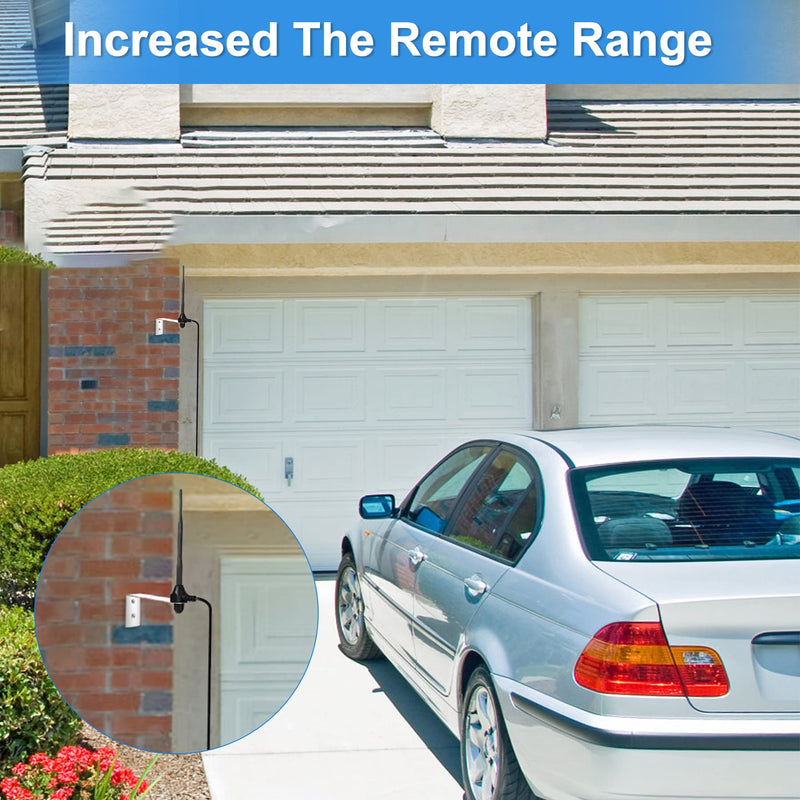 Smart Gate Door Opener Antenna 433.92 MHz Long Range Receiver 10 feet Low Loss Cable Antenna Compatible with All Series Lifemaster GTO Mighty Mule Gate Opener
