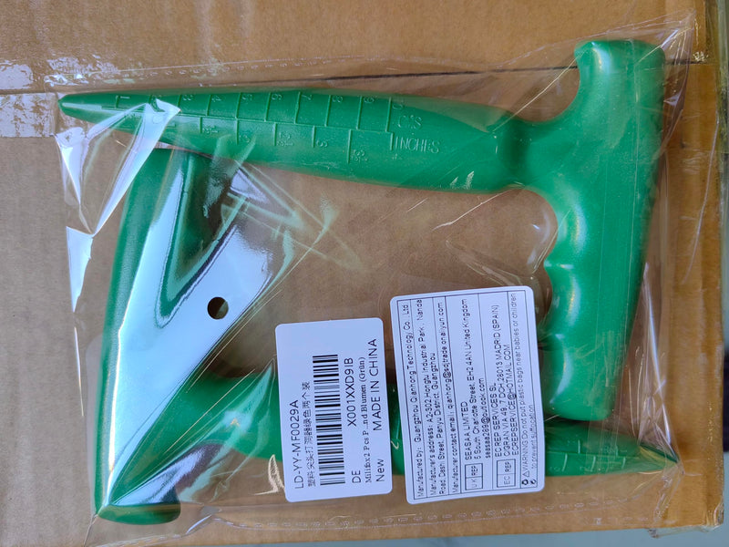 2 Pack Dibbler Gardening Tool with Measurements 6.9 inch Plastic Bulb Planting Tools with Handle Seed Dibber for Planting Bulbs Digging Gardening(Green) Green