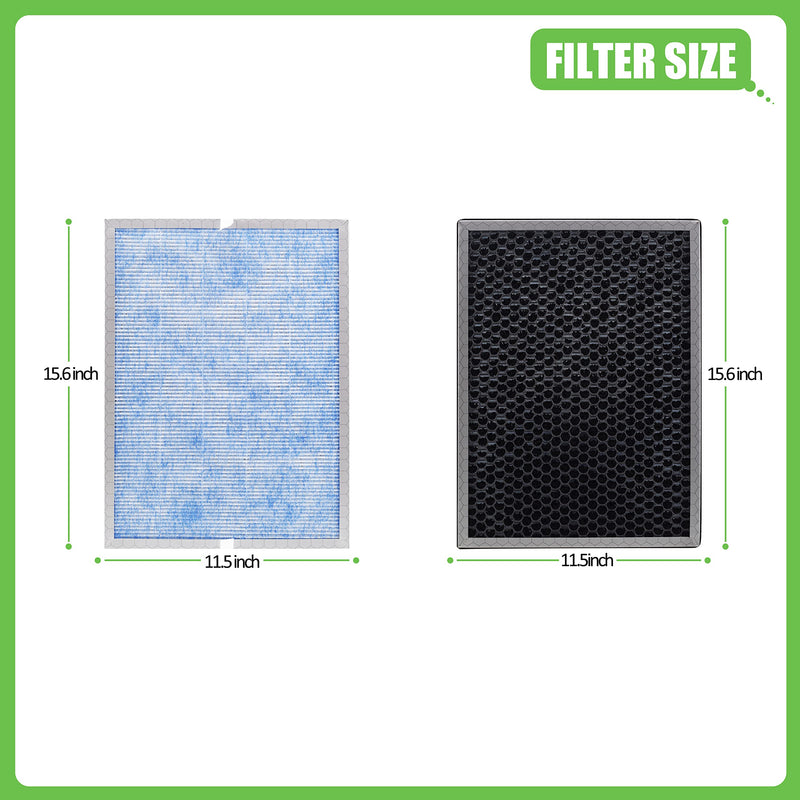 Hichoryer【Upgraded】MSA3 Replacement Filter,Compatible with MSA3 & MSA3S Air Purifier, 3-in-1 H13 True HEPA Filter with Odaller Pure Technology, 2 Pack MSA3 Filter 2Pack