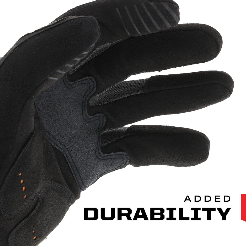 Mechanix Wear M-Pact Open Cuff Gloves - Abrasion-Resistant Gloves for Working Comfortably - Breathable Design - Secure Fit - Machine Washable - Touchscreen Capable - Black - X-Large Black/Grey