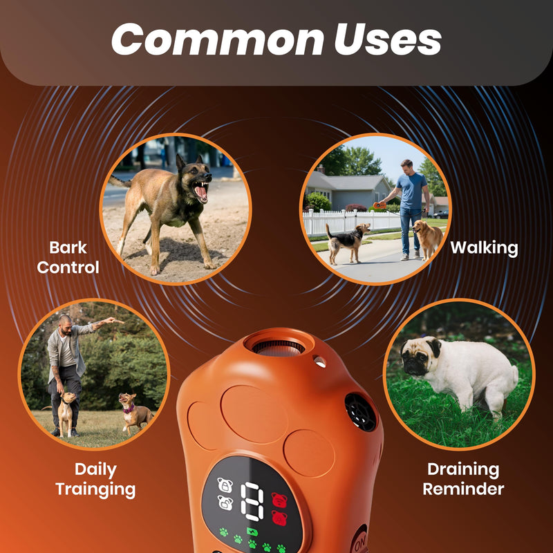 New Ultrasonic Dog Deterrent with 0-9 Variable Frequency Gears, 180° Wide Coverage, Multi-Breed Compatibility, and Built-in Flashlight – Safe & Effective Bark Control and Training Tool
