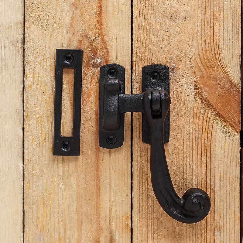 Renovators Supply Manufacturing Window Sash Lock 3.75 in. Wrought Iron Traditional Window Locks with Mounting Hardware (Pack of 4) Pack of 4