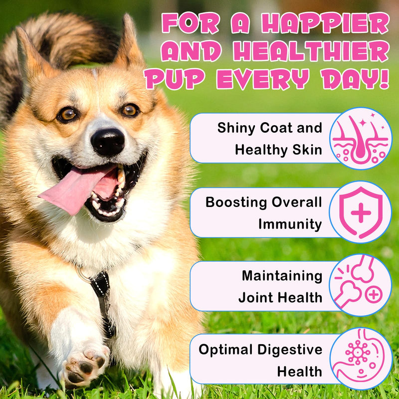 Premium Collagen for Dogs, Liquid Collagen for Dogs 2 fl.oz, Skin & Coat Supplement for Dogs, Itch Relief for Dogs with Vitamin C, Biotin, MSM, Ginger, Daily Collagen for Dogs Drops, Bacon Flavor Dog Collagen 2.02oz - PawsPlanet Australia