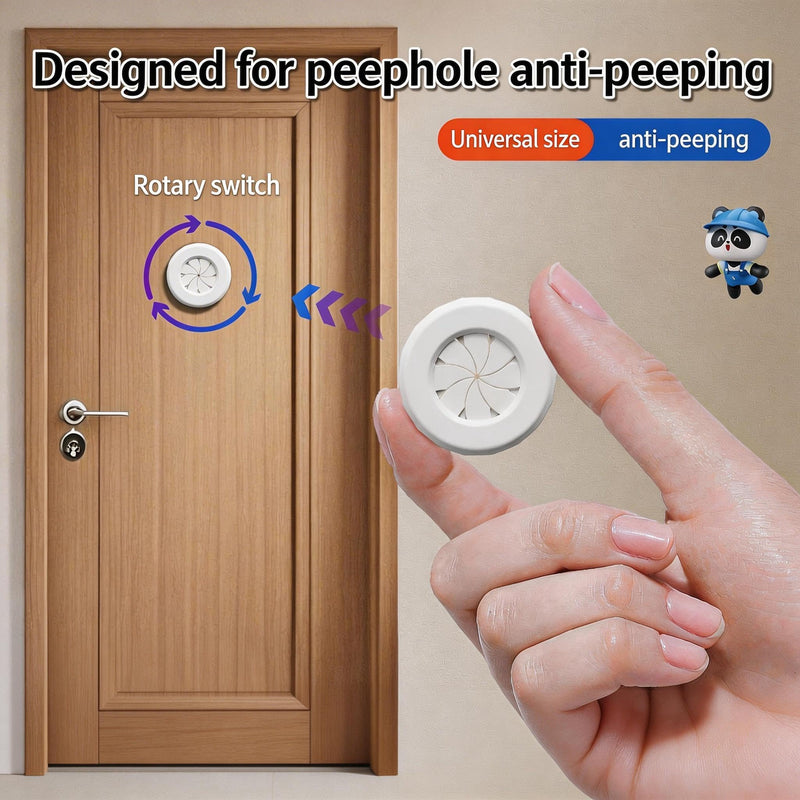 Peephole Cover, Peep Hole Cover for Door with Rotating Shutter,Door Peephole Viewer Cover with Double-Sided Tape for Home Dormitory Hotel Office Security Privacy Protection White Rotary Cover