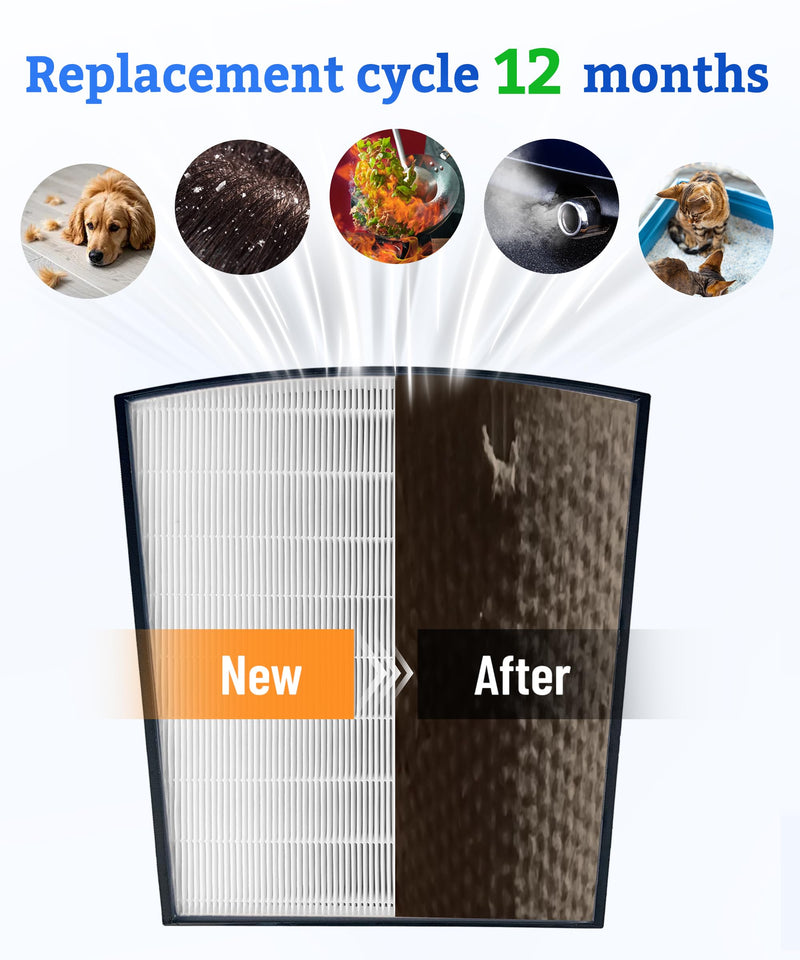 H-HF800-VP Replacement Filter for Hunter HP800 Air Purifier