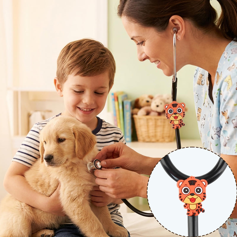 10Pcs Cute Animal Stethoscope Charms, Plastic Decor Stethoscope Accessories for Pediatric Doctor,Veterinarians,Nurses, Doctors,Technicians, Surgeons
