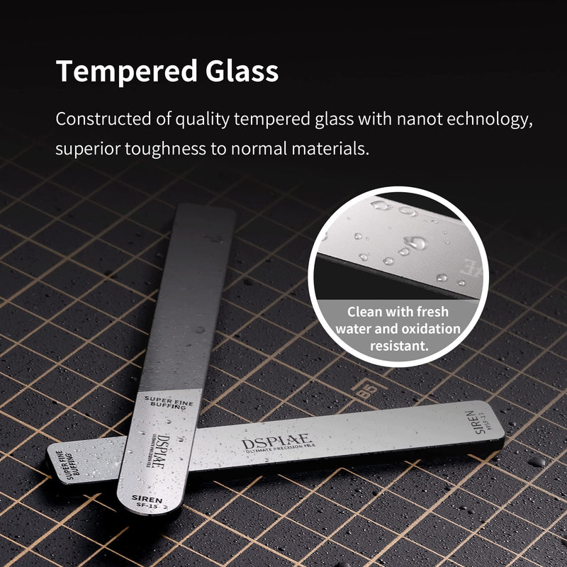 DSPIAE Larger Size Siren Ultimate Precision File for Gundam Military Model Hobby Polishing,Grinding Tools, Ultimate Precision Files #10000#12000 Mirror Nano Glass Files SF20