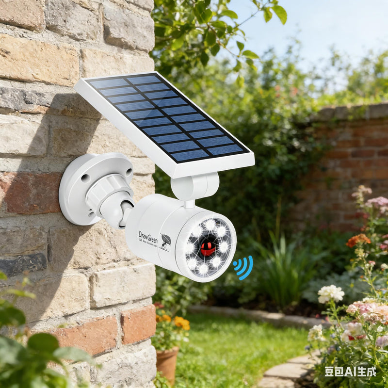 Motion Sensor Outdoor Solar Lights Waterproof Aluminum alloy(Not plastic) Solar Spot Lights, Solar Motion Detector Lights for Outside Patio Porch Wall Driveway Garden, 100-Week FREE Refund/Replacement White
