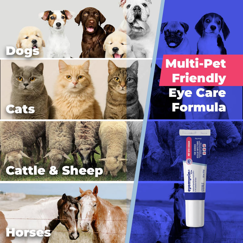 EYEMYCIN Pet Eye Health for Dogs, Cats, Cattle, Sheep, Horses, Birds and Puppies, Kitten (1 Pack) 1 PACK