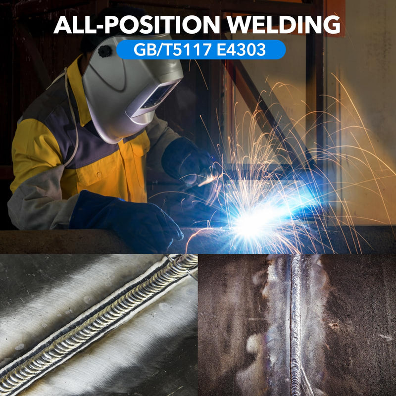 1/8" Stick Welding Electrode Rods J422 Carbon Steel Welding Rod for Welding Machine 1LB 1/8" 1LB