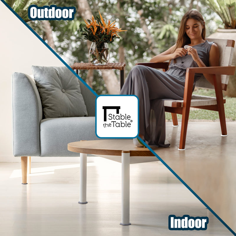 Stable The Table-12 Pack-Walnut Round, Furniture Leveler & Riser, Anti-Slip Sofa Gripper for Hardwood Floors, Floor Protector, Stacking Furniture Pad, Bed, Desk, Couch & Table Stabilizer, Made in USA Walnut Round 12