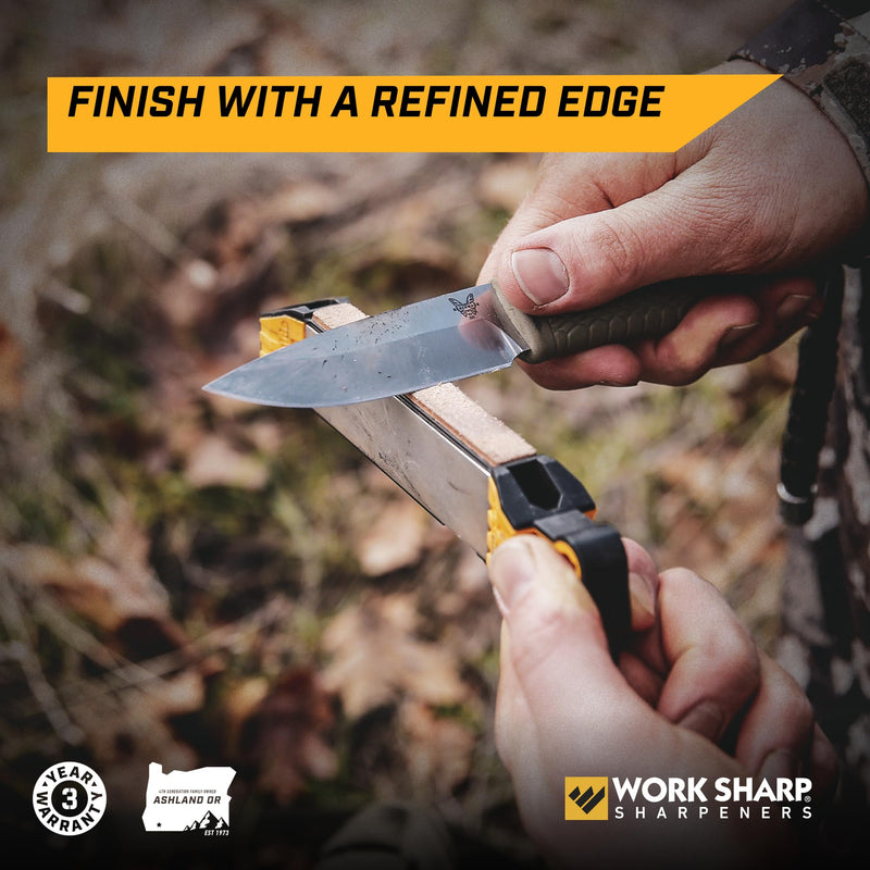 Work Sharp Guided Field Sharpener, Compact Travel Knife Sharpener Tool Single