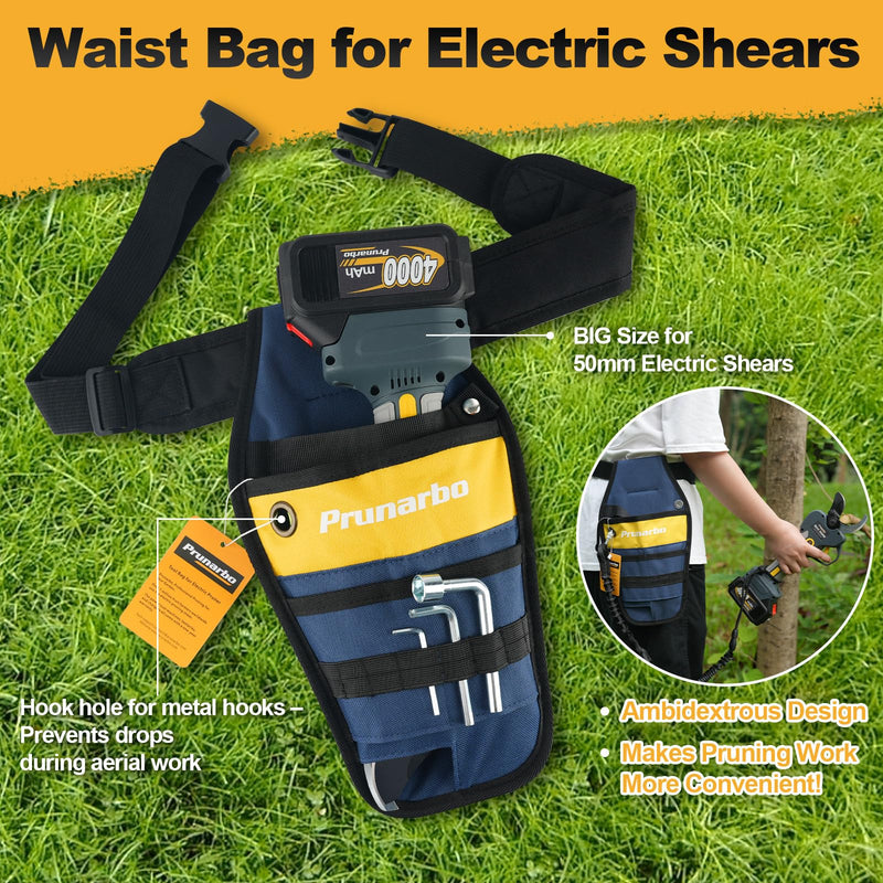 Pruner Holster with Belt Adjustable Durable Tool Pouch for Gardening Pruning Shears Holder Organizer Kit Quick Release and Fix Magnetic Buckle Convenient for Orchardist Gardener Farmer