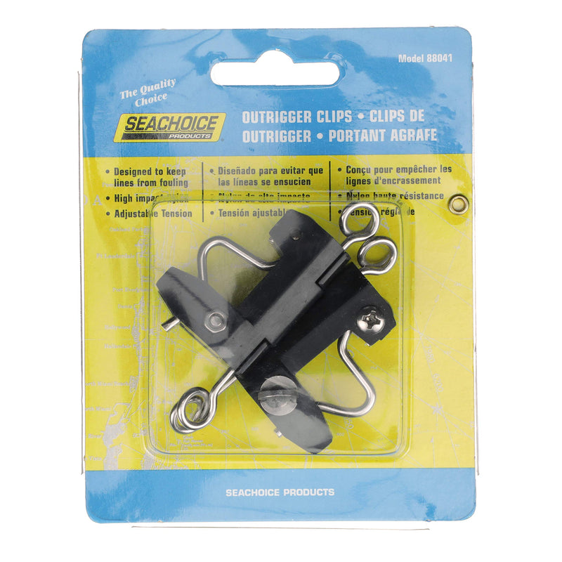 Seachoice Outrigger Clips, High Impact Nylon and Stainless Steel, Pack of 2