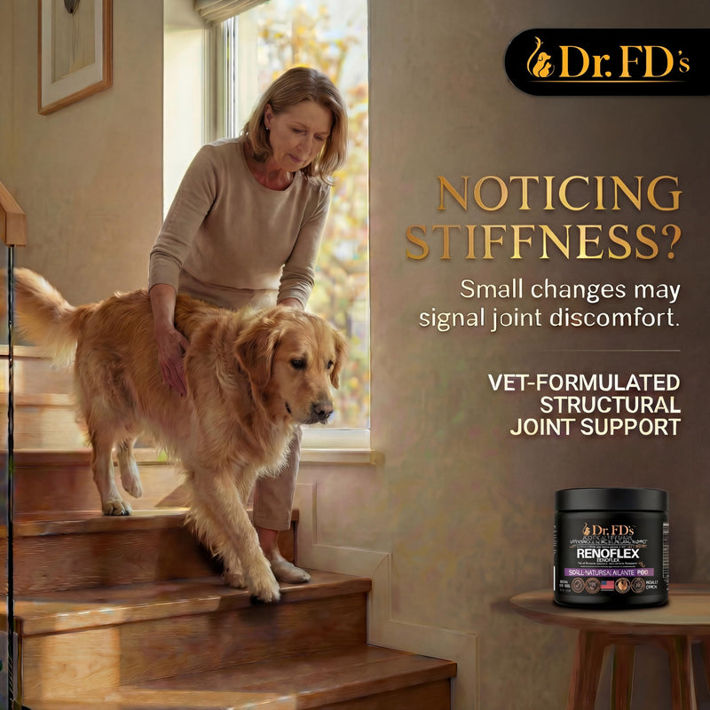 Dr. FD’s RenoFlex Dog Joint Supplement for Medium & Large Breeds, Hip and Joint Support Soft Chews with Glucosamine, Chondroitin, MSM and Turmeric, Daily Mobility Support, 120 Soft Chews