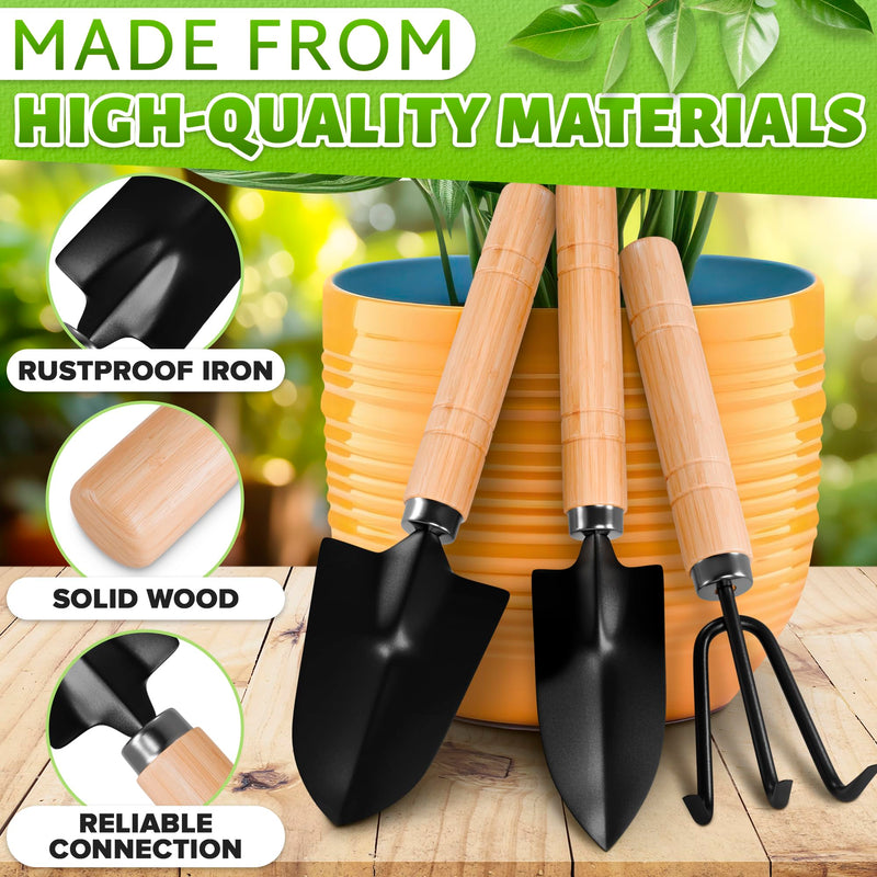 Mini Garden Tools - 3Pcs Indoor Plant Tools Set Indoor Gardening Tools Small Garden Shovel Mni Rake Small Gardening Tools Set Hand Rake Gardening Spade Gardening Supplies Indoor Garden Trowels 3 Pcs