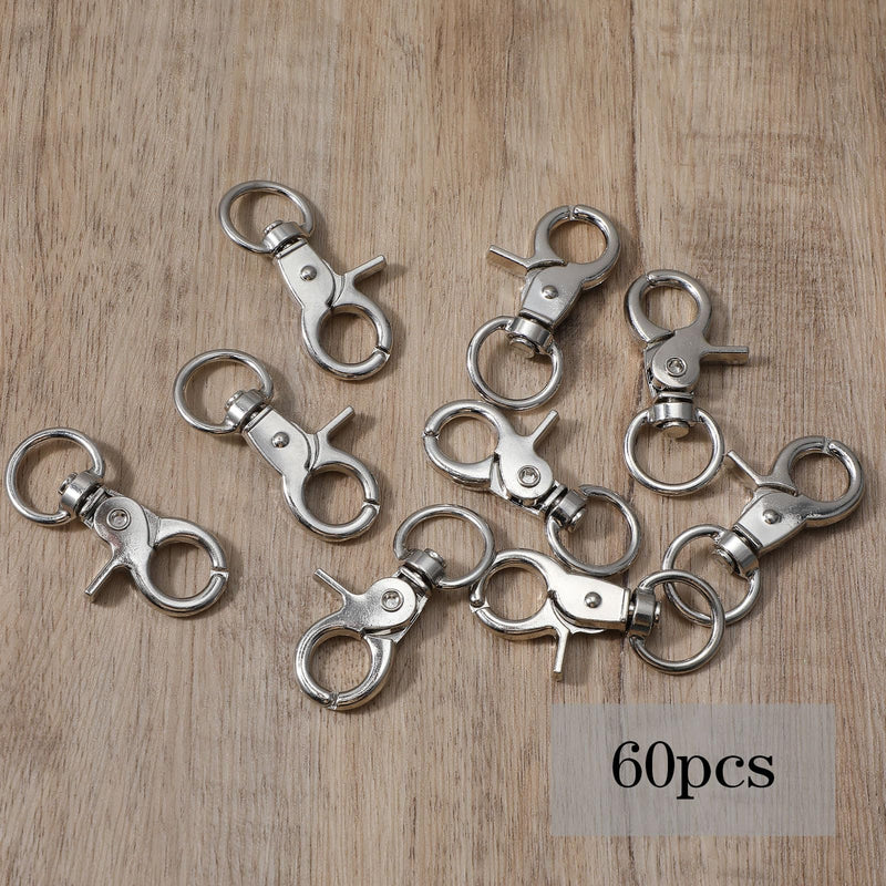 36PCS Trigger Snap Hooks 2.32'' x 0.82'' Heavy Duty Swivel Snap Hooks Metal Clasps Lanyard Clips Durable Trigger Snaps for Pet Cage Key Chains Dog Leash