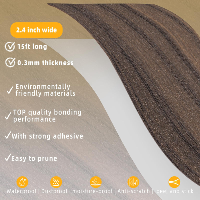 GSCIT Club Wood Grain Repair Tape, 2.4 inch X 15ft Self Adhesive Walnut Grain Repair Patch for Tables, Chairs, Baseboards, Doors, Windows, Floors, Handicraft DIY. 2.4"x 15ft