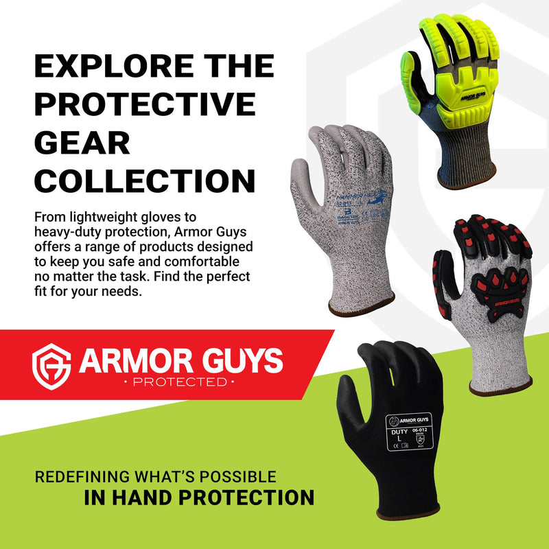 Armor Guys Cut Resistant Work Gloves Kyorene Pro Graphene 00-840 - ANSI Cut Level A4, Touchscreen Compatible, Large, 3 pairs 3 Pairs (Large)