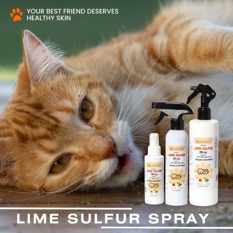Classic's Lime Sulfur Spray - Pet Care for Dry and Itchy Skin - Spotcare and Safe Solution for Dog, Cat, Puppy, Kitten, Horse (4 oz) - PawsPlanet Australia