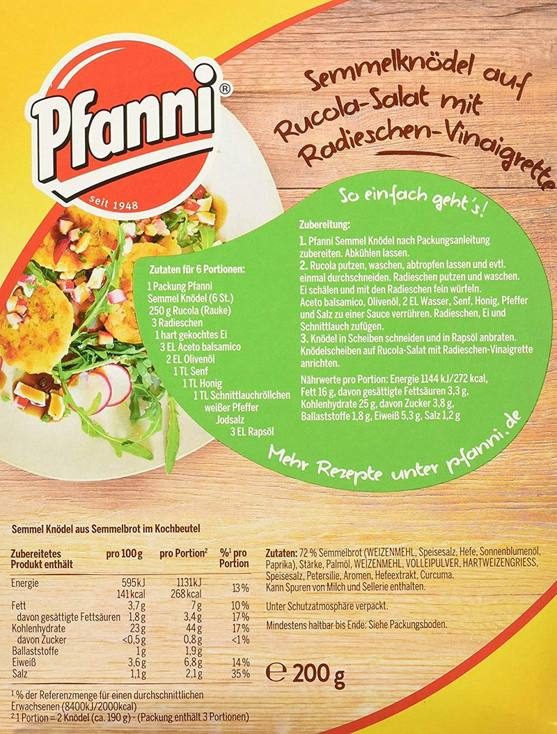Pfanni Semmel KnÃdel der Klassiker 6 pcs