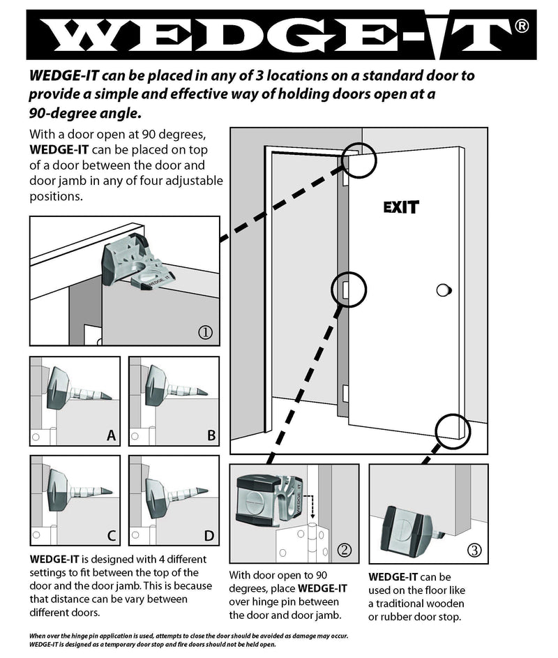 Wedge-It - The Ultimate Door Stop - Variety Pack (Bright) Bright