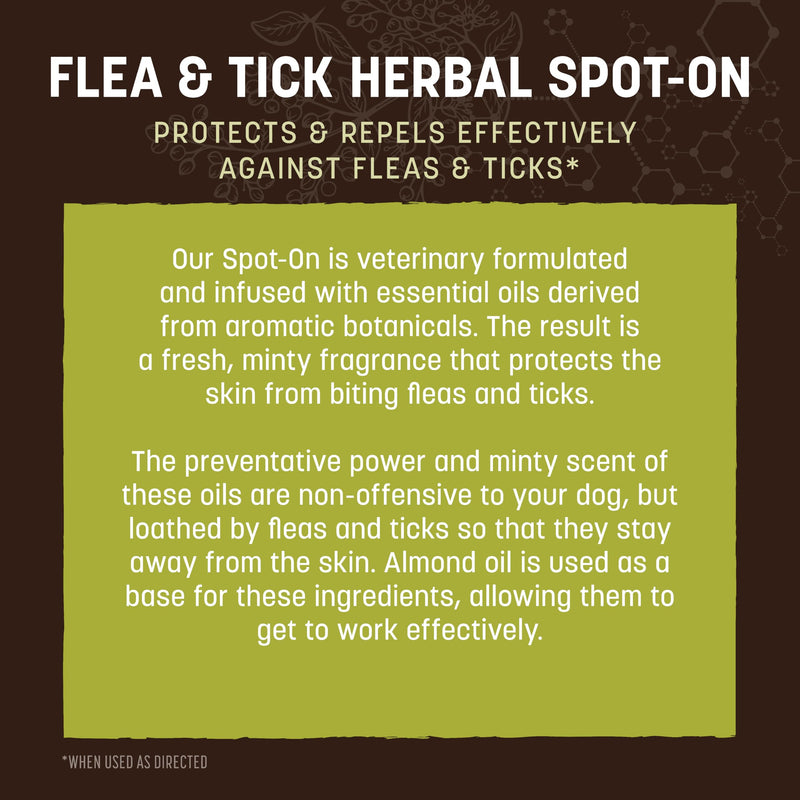 Earth Animal Apothecary Natural Flea & Tick - Herbal Spot-On for Medium Dogs - 3 Applications (3 Month Supply)