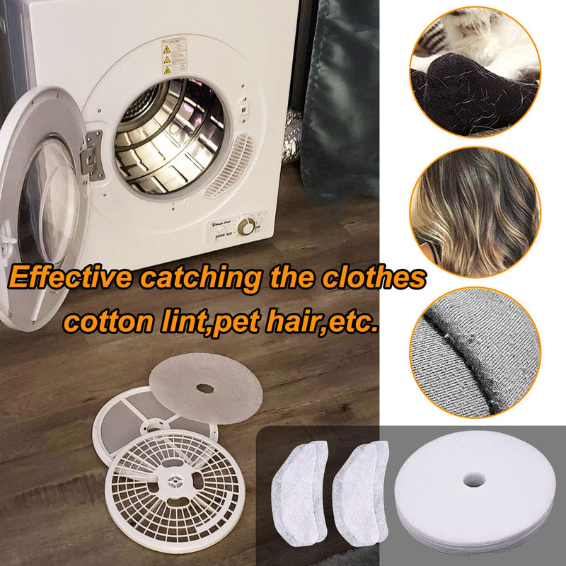 20 PCS Dryer Exhaust Filters for Panda by Beaquicy - Lint Filter Cloth Dryer Replacement Replacement for Panda Sonya Magic Chef Avanti Dryers - Includes 16 Exhaust Filters & 4 Air Intake Filters