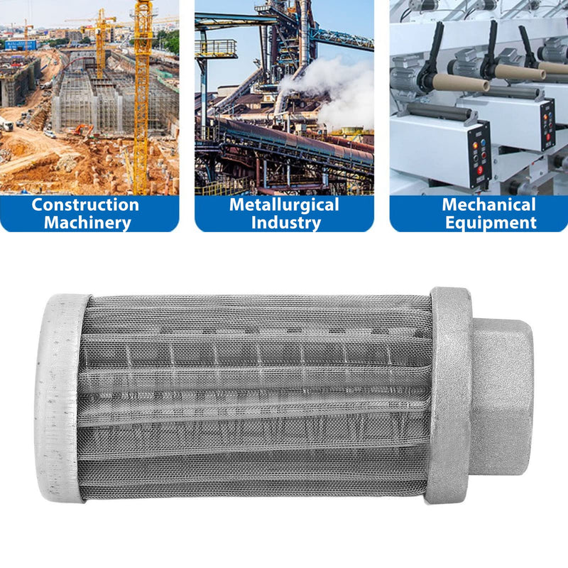 Suction Oil Filter Hydraulic Suction Oil Filter Hydraulic Suction Filter Hydraulic Suction Valve Stainless Steel Mesh Oil Filter Replacement Fuel Strainer Tube Connection