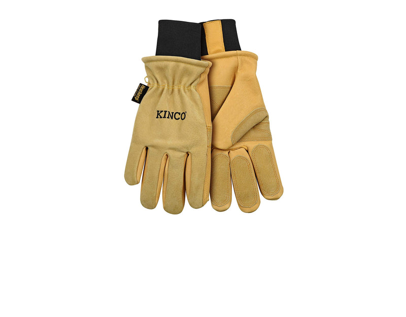 Kinco, KIN-901-XL, Men's Pigskin Leather Ski Glove, HeatKeep Thermal Lining, Draylon Thread, X-Large, Golden X-Large (Pack of 1)