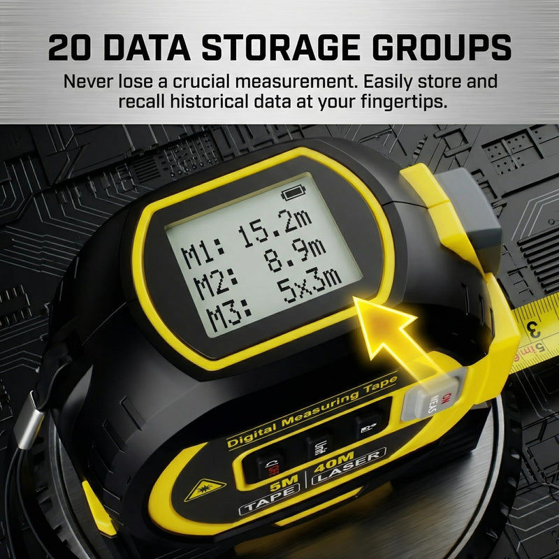 3-in-1 Laser Tape Measure 135Ft | Laser Distance Meter