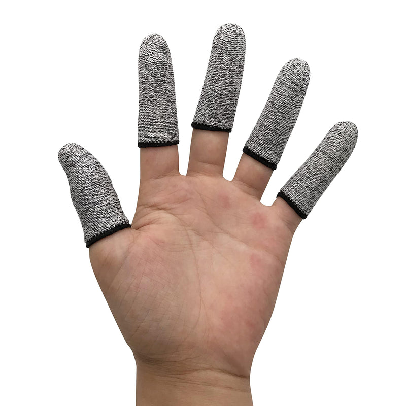 12 PCS Cut Resistant Finger Cots Protector Finger Sleeve Protectors Reusable Finger Guards Finger Covers Protection Cots for Kitchen,Work, Sculpture, Anti-Slip, Reusable,Gloves Life Extender
