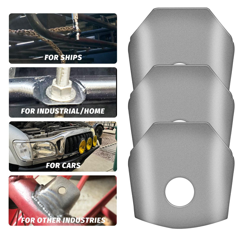 Trick Tabs, Weld Tabs, Universal Weld on Tabs with a 3/8" Hole. 1/8" Thick 1-3/4" wide wing -1-3/4" Length Pack Of 9