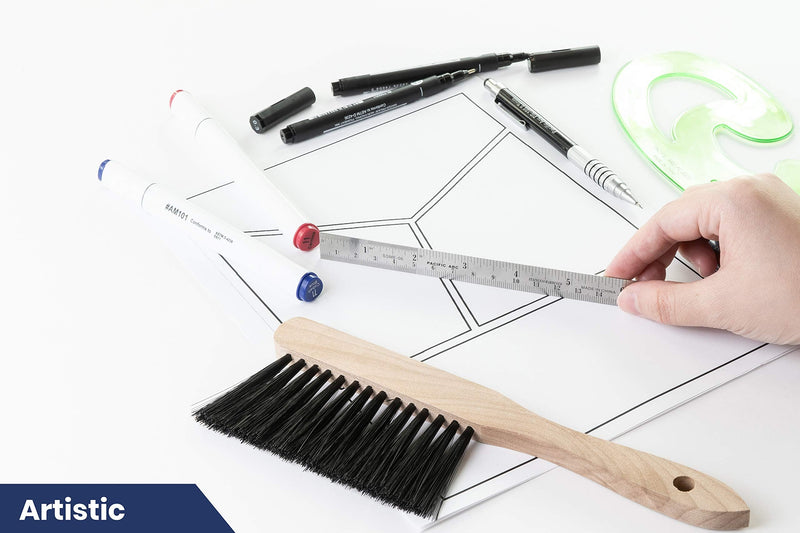 Pacific Arc 6 Inch Stainless Steel Ruler with Inch/Metric Conversion Table 6 In - NewNest Australia